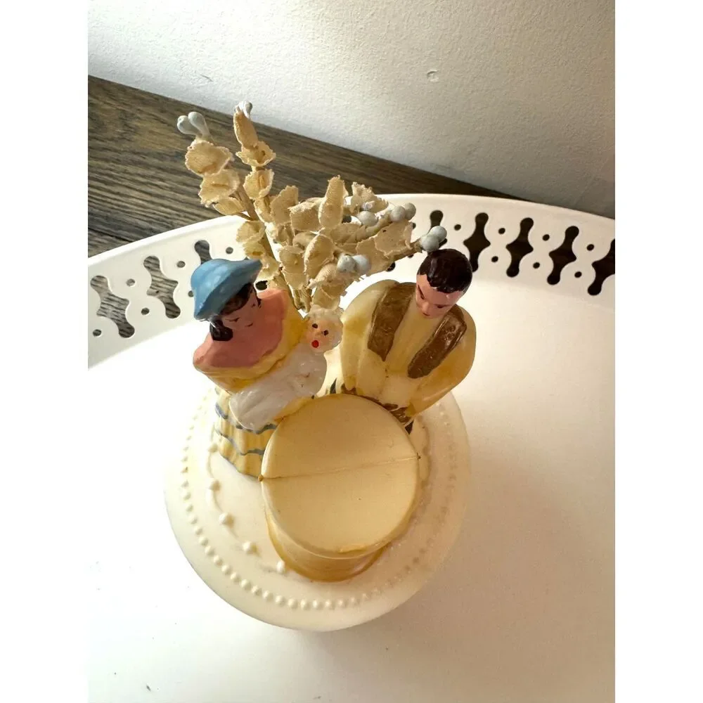 Gorgeous Vintage Cake Topper Baptism, Christening cake stopper